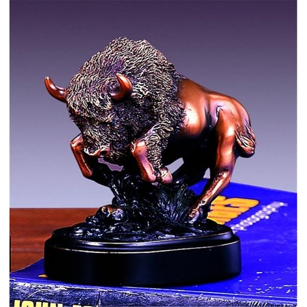 Marian Imports F Buffalo Bronze Plated Resin Sculpture MA358000